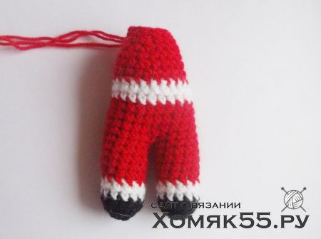 Мишка новогодний крючком