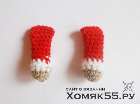 Мишка новогодний крючком