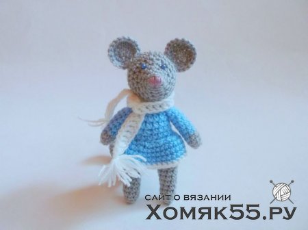 Мышка снегурочка крючком
