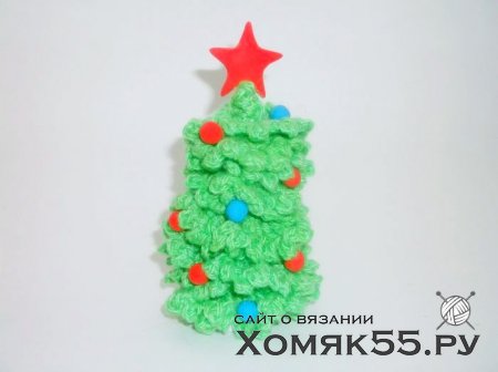 Настольная елочка крючком