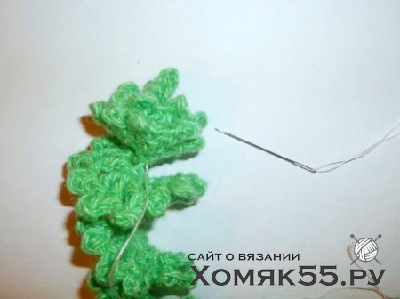 Настольная елочка крючком