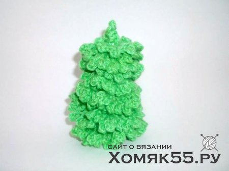 Настольная елочка крючком