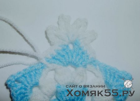 Снежный мотив крючком