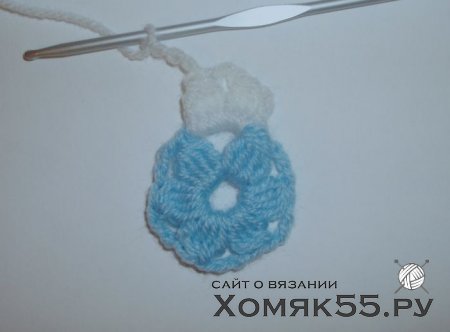 Снежный мотив крючком