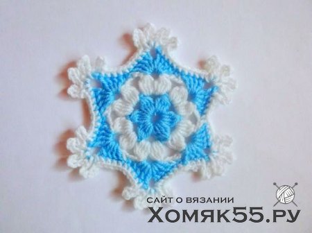Снежный мотив крючком
