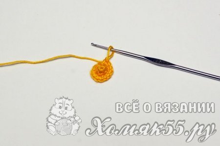 Фрукты крючком - вязаный лимон на елку