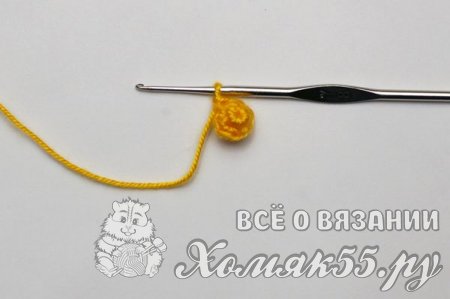 Фрукты крючком - вязаный лимон на елку