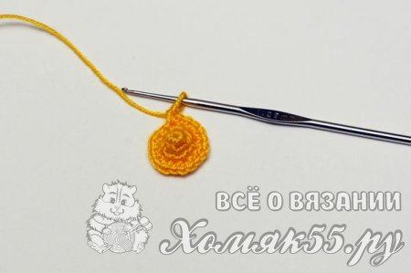 Фрукты крючком - вязаный лимон на елку