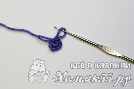 Овощи крючком - вязаный баклажан на елку