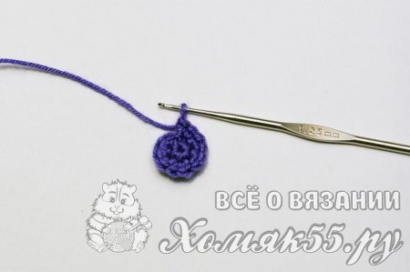 Овощи крючком - вязаный баклажан на елку