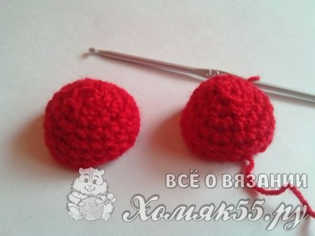 Собачка - валентинка крючком
