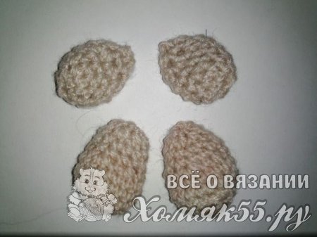 Собачка - валентинка крючком
