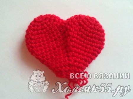 Собачка - валентинка крючком
