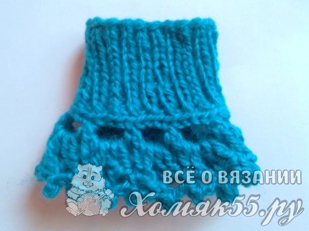 Митенки спицами и крючком