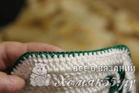 Прихватка «Цветочная полянка» крючком