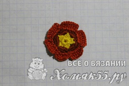 Прихватка «Цветочная полянка» крючком