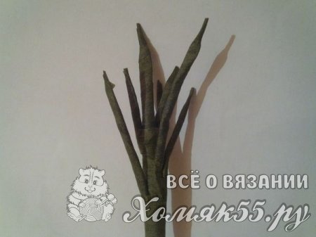 Цветы в горшке крючком