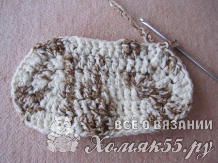 Пинетки-сандали спицами и крючком