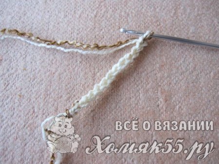 Пинетки-сандали спицами и крючком