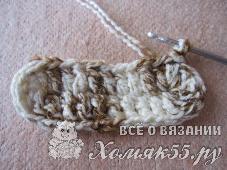 Пинетки-сандали спицами и крючком