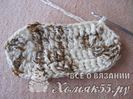 Пинетки-сандали спицами и крючком