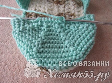Пинетки-сандали спицами и крючком