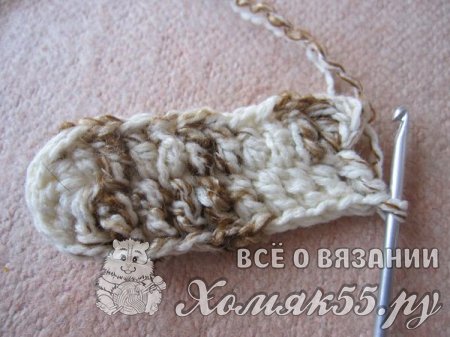 Пинетки-сандали спицами и крючком