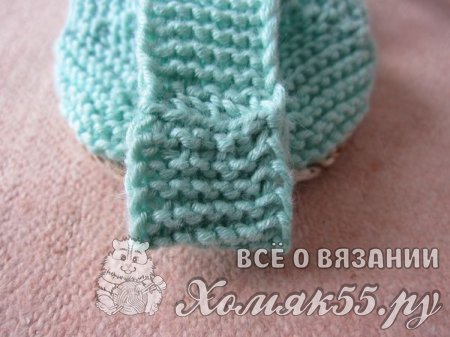 Пинетки-сандали спицами и крючком