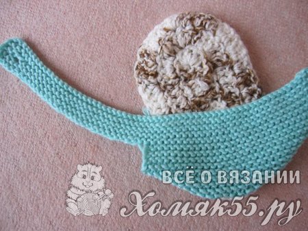 Пинетки-сандали спицами и крючком