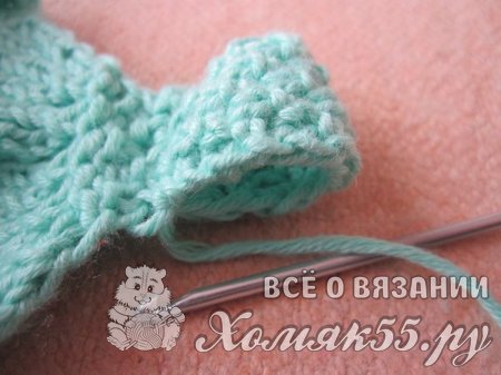 Пинетки-сандали спицами