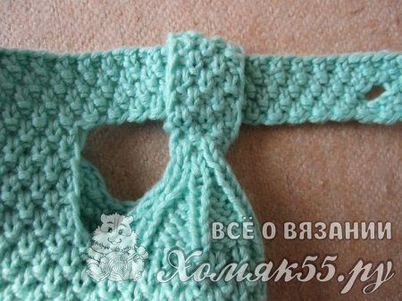 Пинетки-сандали спицами