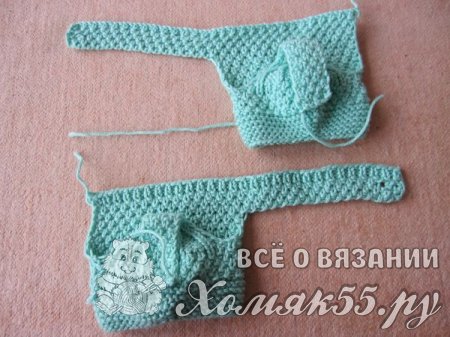 Пинетки-сандали спицами