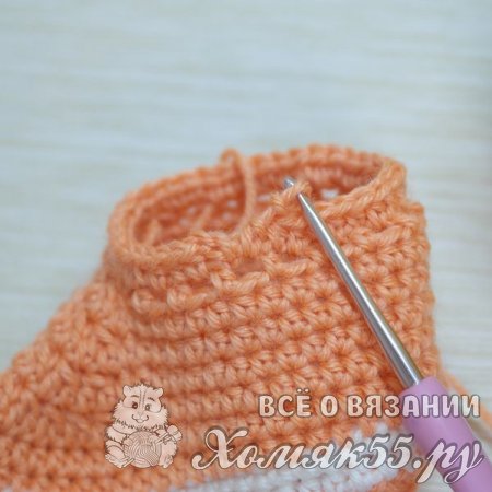 Пинетки для малышки крючком