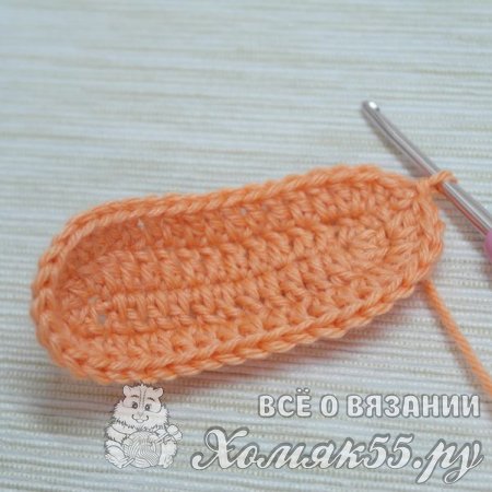Пинетки для малышки крючком