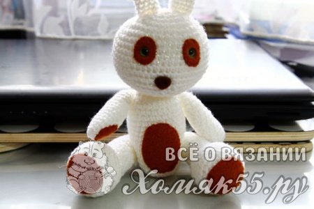 Вязаный заяц крючком