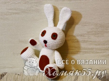 Вязаный заяц крючком