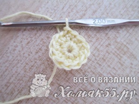 Пинетки с ромашками крючком