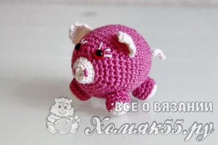 Вязаная крючком свинка