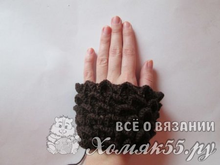 Митенки вязаные крючком