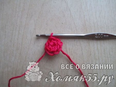Красные пинетки-тапочки крючком