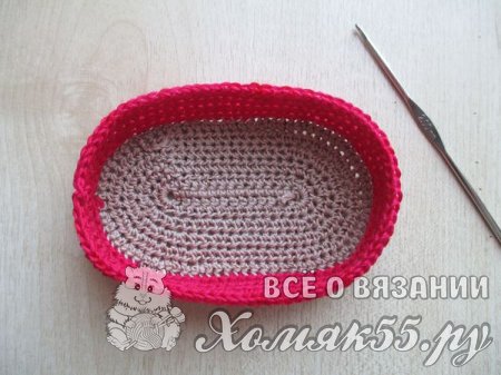 Красные пинетки-тапочки крючком