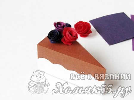 Коробочка-тортик из бумаги