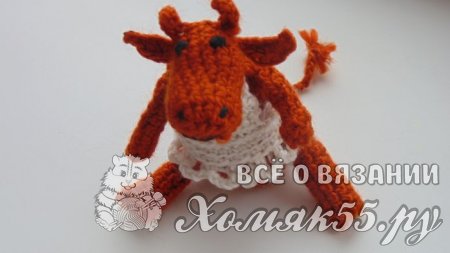 Вязаная корова крючком
