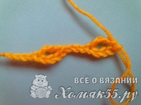 Повязка на голову «Жёлтые бабочки» крючком