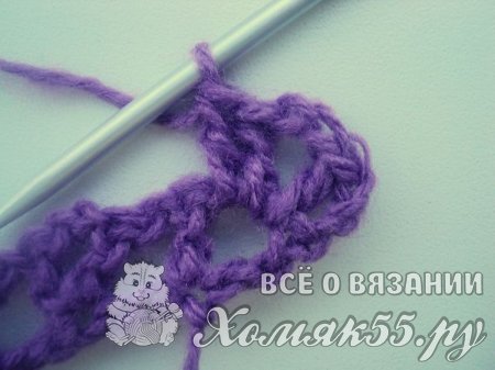 Ободок с цветами вязаный крючком