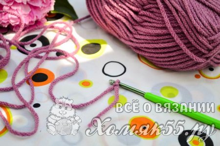 Фиалковая мочалка крючком. Мастер класс для начинающих