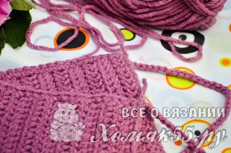 Фиалковая мочалка крючком. Мастер класс для начинающих