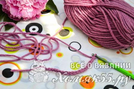 Фиалковая мочалка крючком. Мастер класс для начинающих