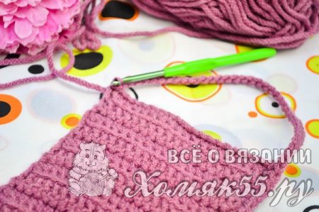Фиалковая мочалка крючком. Мастер класс для начинающих