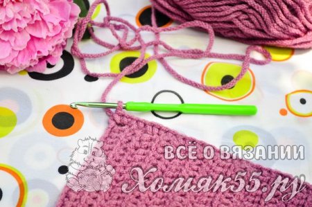 Фиалковая мочалка крючком. Мастер класс для начинающих
